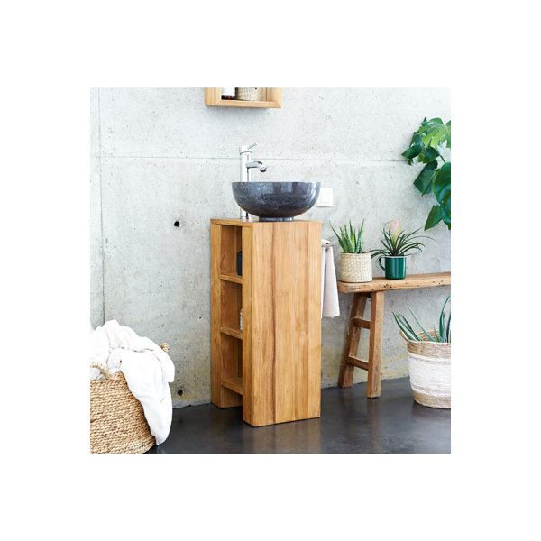 Tikamoon Solid Wood Freestanding Bathroom Cabinet | Wayfair